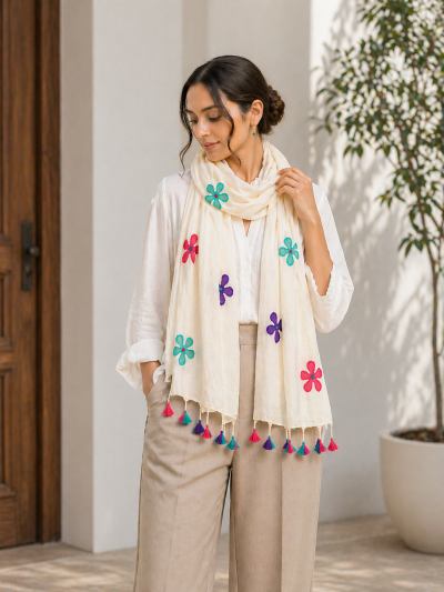 applique stole for gift