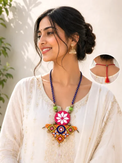 hand embroidered necklace for women
