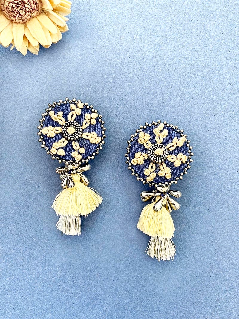 Gulnaar Hand-Embroidered Earrings - Image 5
