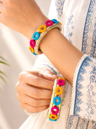 mirror work bangles