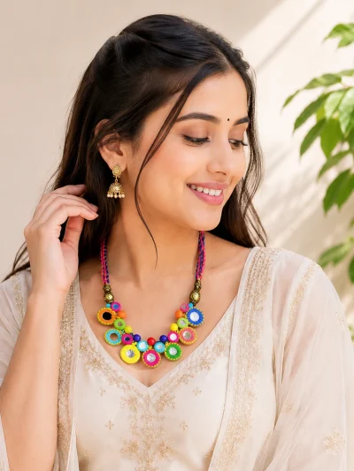 reversible necklace multicolor